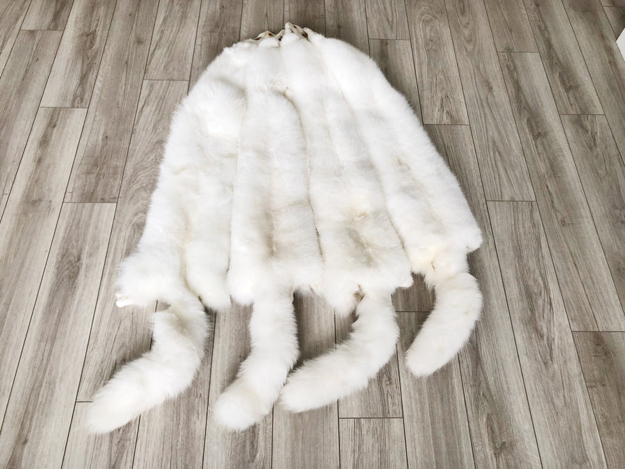 ARCTIC WHITE FOX PELTS